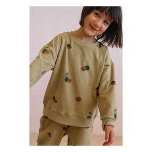 Studio Bohème - Bart Karpuz Sweatshirt Bio-Baumwoll-Frottee | Khaki