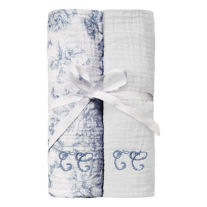 Tartine et Chocolat - Toile de Jouy Mullwindeln - 2er Set | Marineblau