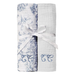 Tartine et Chocolat - Toile de Jouy Mullwindeln - 2er Set | Marineblau