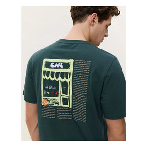 Les Deux - T-Shirt Café | Dunkelgrün