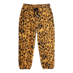 Mini Rodini - Jogginghose aus recyceltem Polyester mit Leopardenmuster | Beige