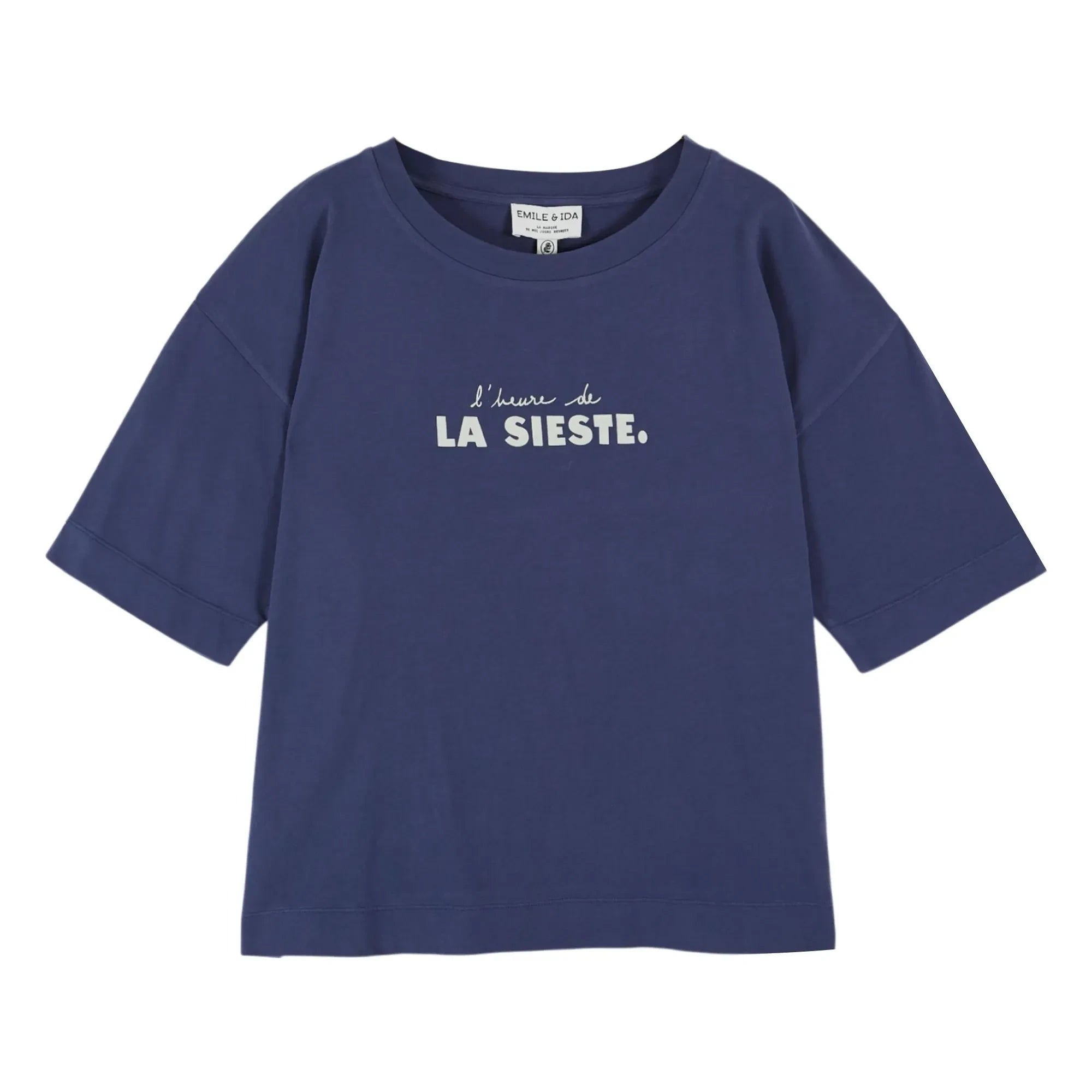 Emile et Ida - La Sieste Bio-Baumwoll-T-Shirt | Dunkelblau