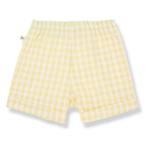1+ in the family - Bermuda Tinos Vichy Seersucker | Blassgelb