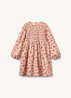 Wheat - Sylvia Fleurie Bio-Baumwollkleid | Pfirsich