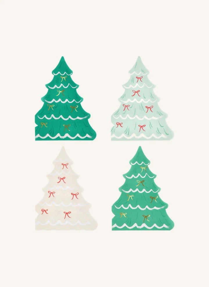 Meri Meri - Weihnachtsbaum Servietten - 16er Set