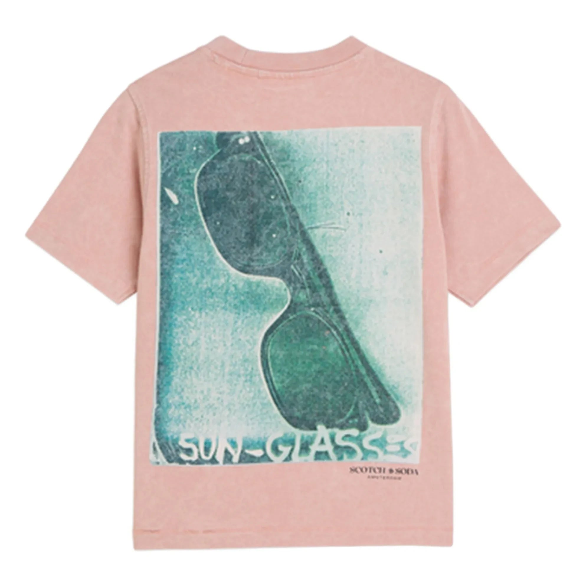 Scotch & Soda - T-Shirt mit Basquiat-Artwork | Blassrosa