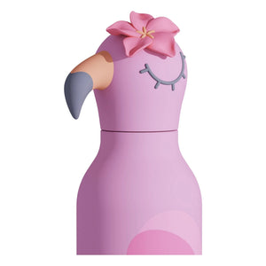 Asobu - Flamant Rose Edelstahl-Wasserflasche | Rosa