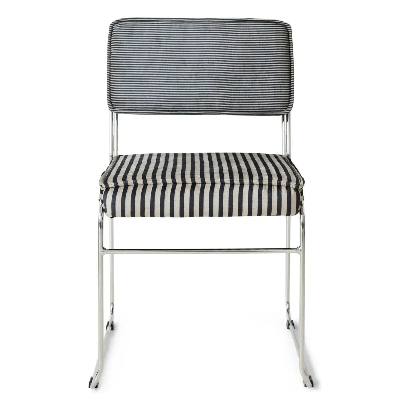 HKliving - Endless gestreifte Stühle - 2er Set | Grau