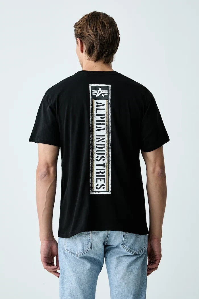 Alpha Industries Erkek Pamuklu Tişört Backprint Vintage Panel