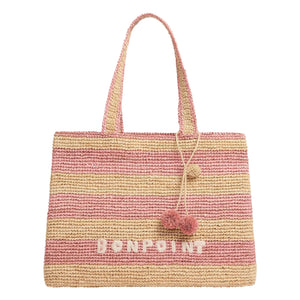 Bonpoint - Esma Gestreifte Basttasche | Natur