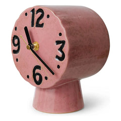 HKliving - Retro-Keramik-Uhr | Rosa