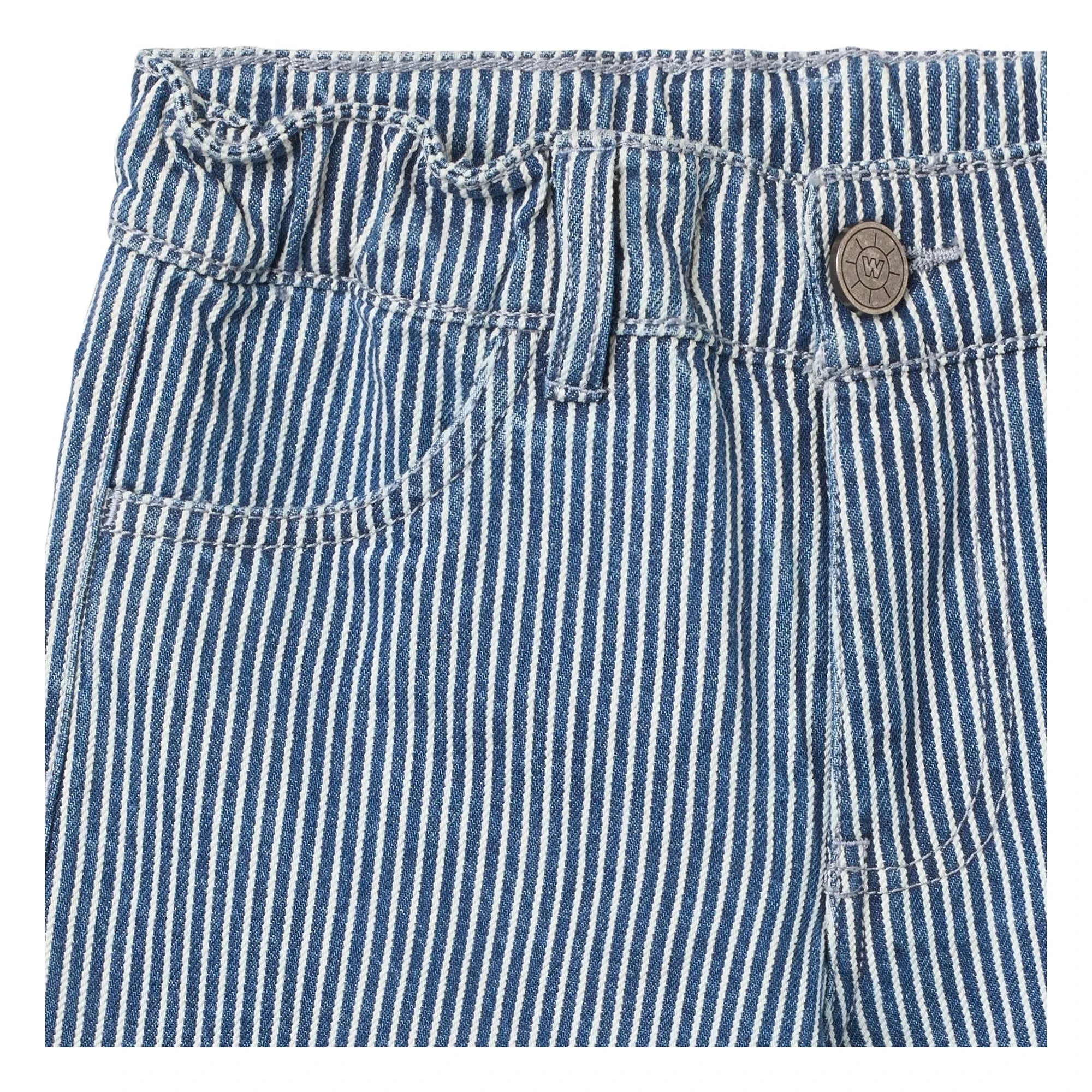 Wheat – Gestreifte Christian Denim Bermudashorts aus Bio-Baumwolle | Blau