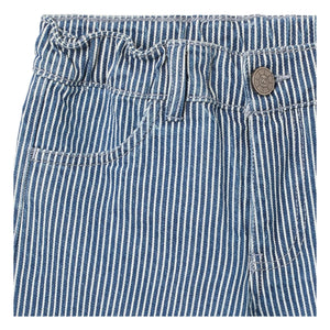 Wheat – Gestreifte Christian Denim Bermudashorts aus Bio-Baumwolle | Blau