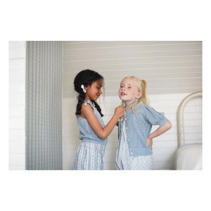 Soor Ploom - June Fleurs Bio-Baumwoll-Trägertop | Eisblau