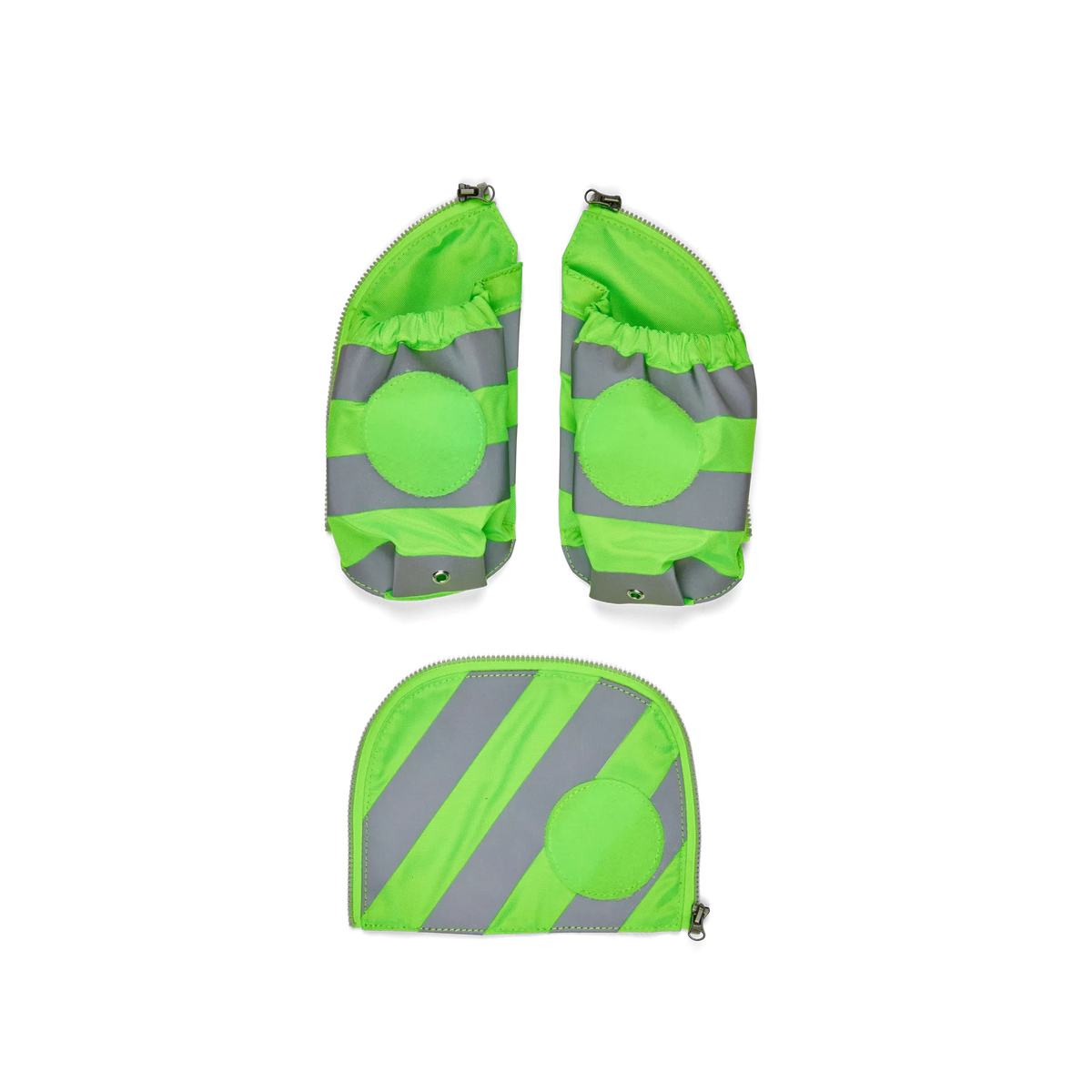 Ergobag - Side Pocket Reißverschluss-Set With Reflective Green