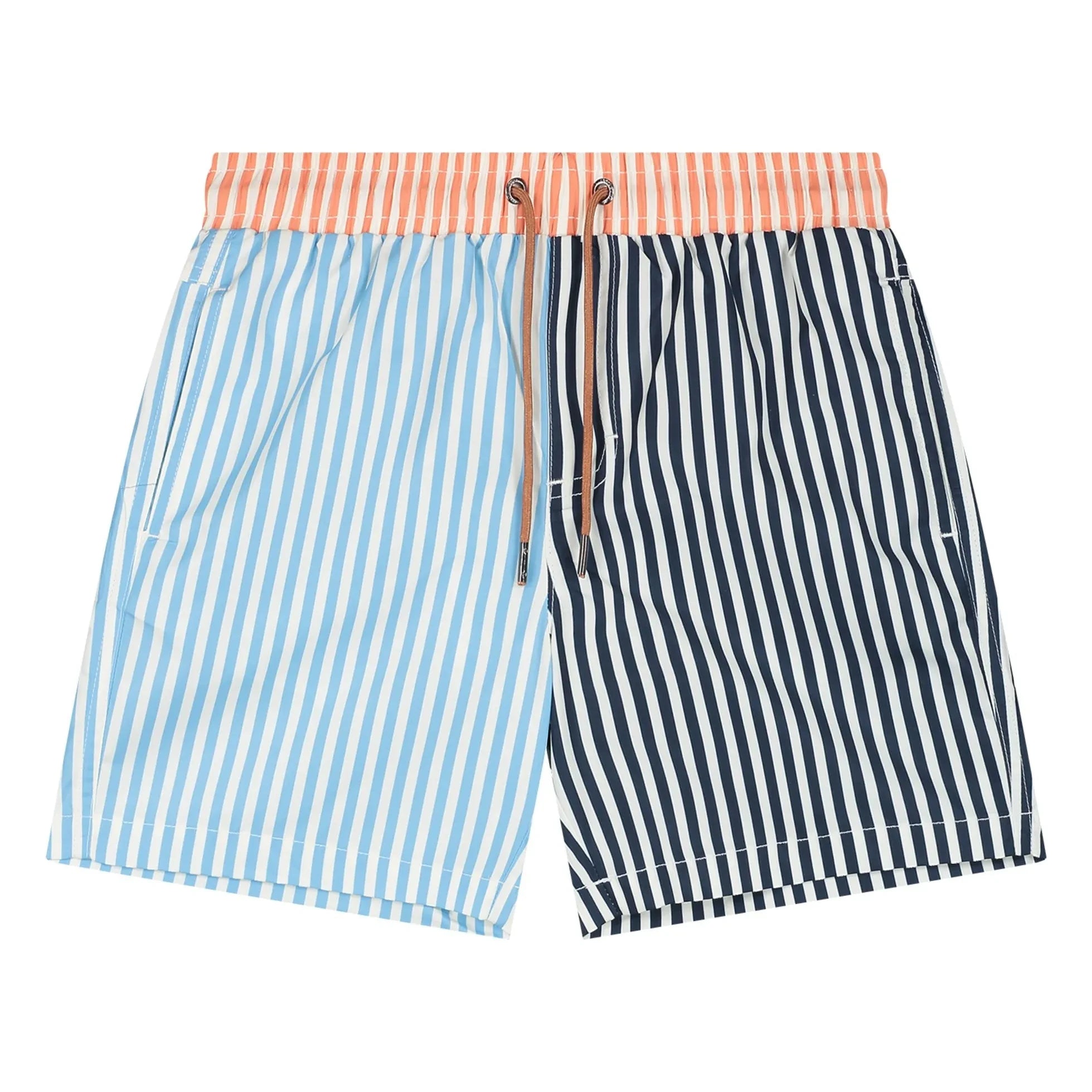 Beachlife - Gestreifte Badeshorts | Hellblau
