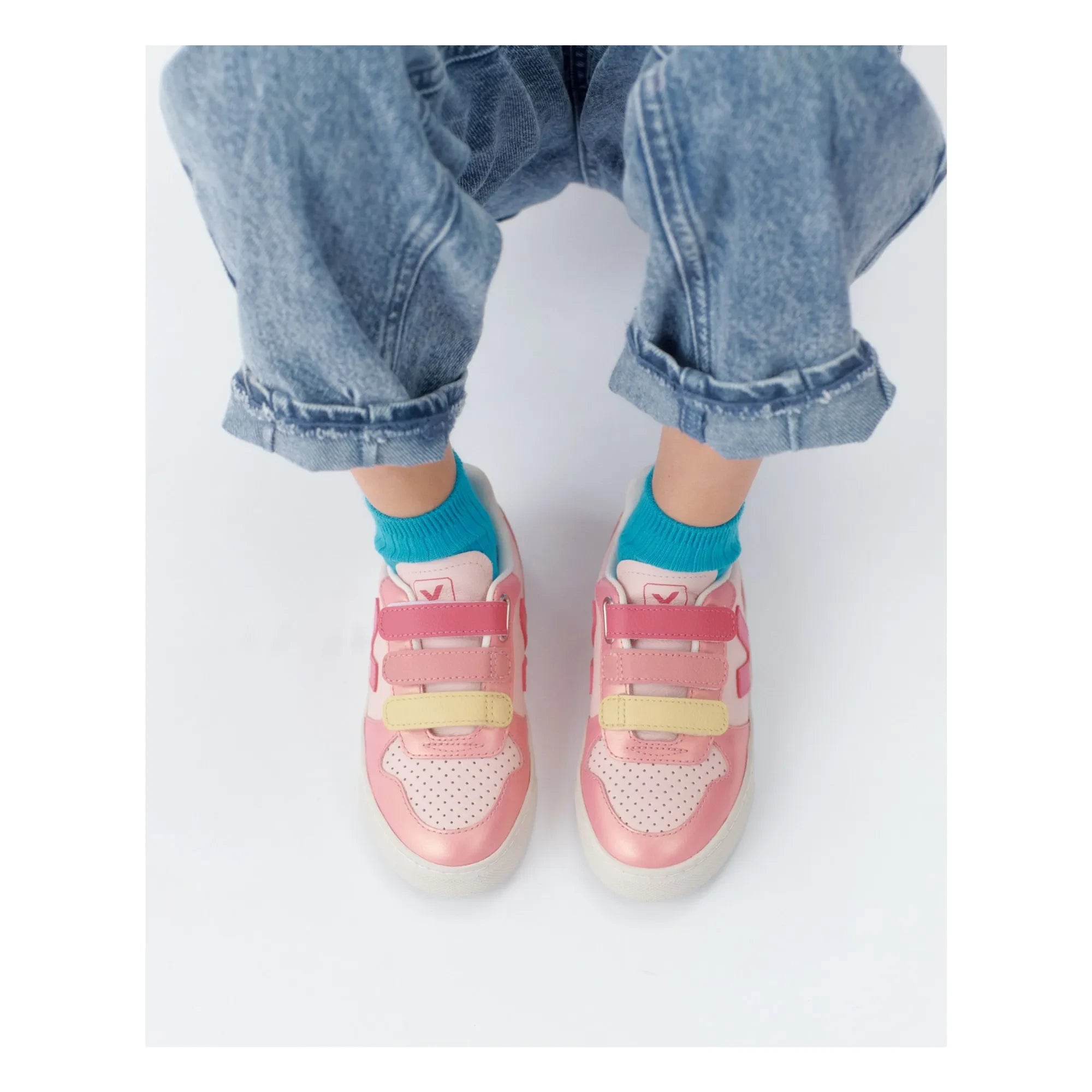 Veja - Scratch-Sneakers Kleine V-10 Leder | Pink