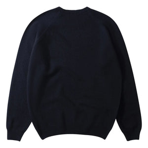 Edmmond Studios - Light Special Duck Merino Wollpullover | Marineblau