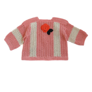 Kalinka - Penelope Gehäkelte Jacke | Rosa