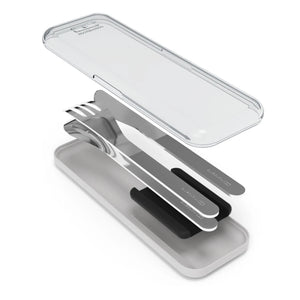 Monbento - MB Slim Box Besteckset aus Edelstahl | Schwarz