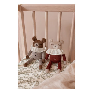 Main Sauvage - Großer Teddybär im Schlafanzug | Terrakotta