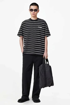 AllSaints erkek pamuklu UNDERGRND STRIPE SS tişört