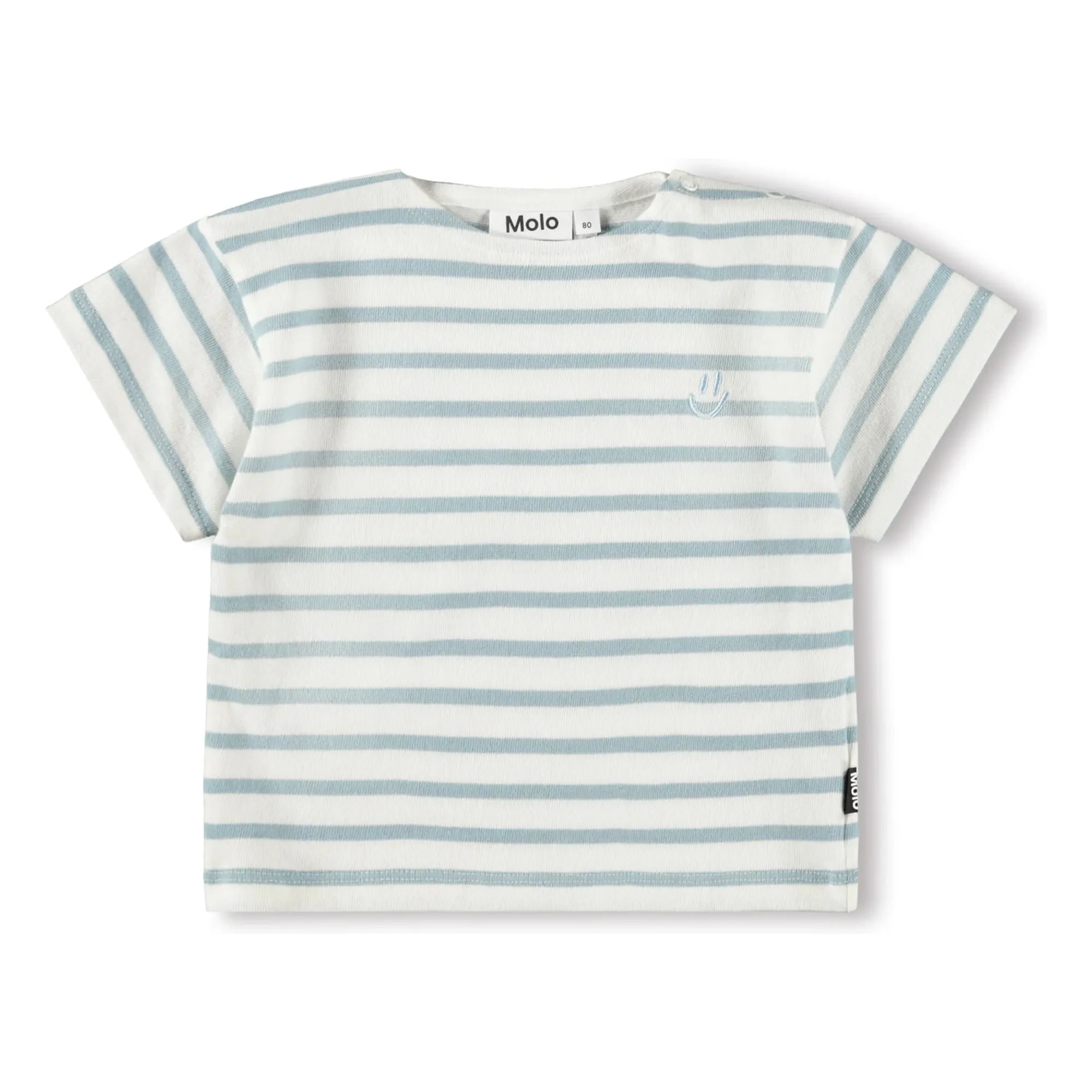 Molo - Eivor Gestreiftes Bio-Baumwoll-T-Shirt | Weiß