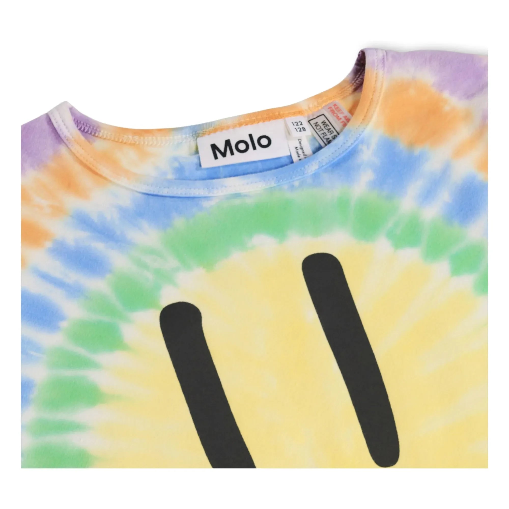 Molo - Kurzer Pyjama Luvis Smile Tie-Dye Bio-Baumwolle | Orange