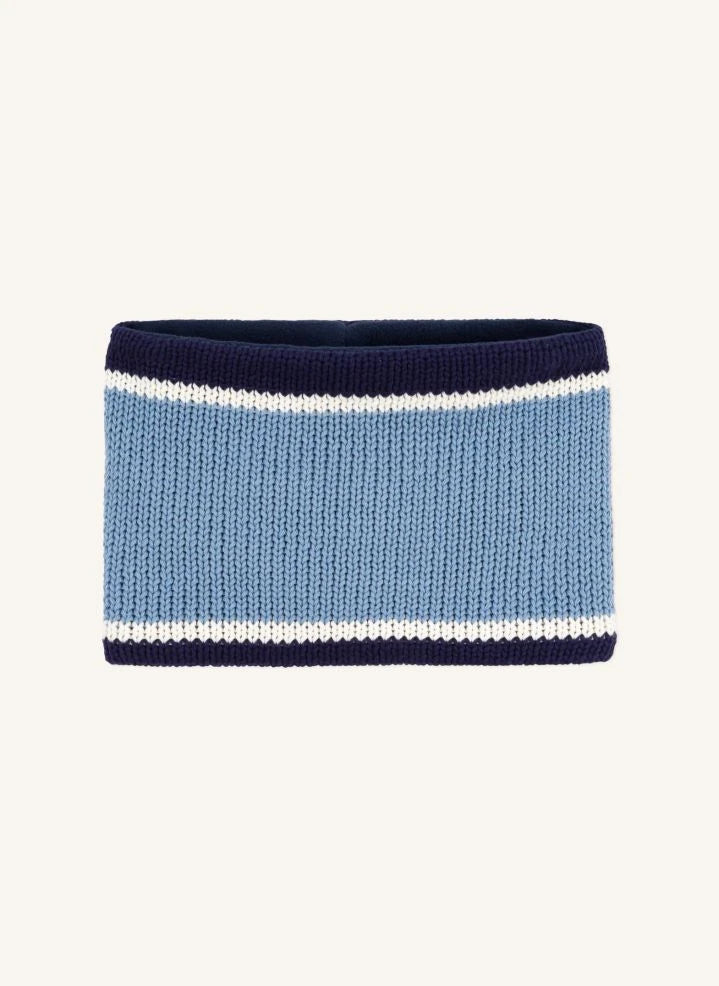 Petit Bateau - Gestreifter Strick-Schlauchschal | Blau