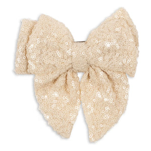 Konges Sløjd - Aries Glitzernde Schleifen-Haarklammer | Beige