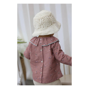 Lililotte - Charline Fleurie Bio-Baumwollbluse | Altrosa