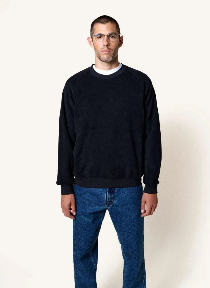 Homecore - Aquae Baumwoll-Sweatshirt | Marineblau