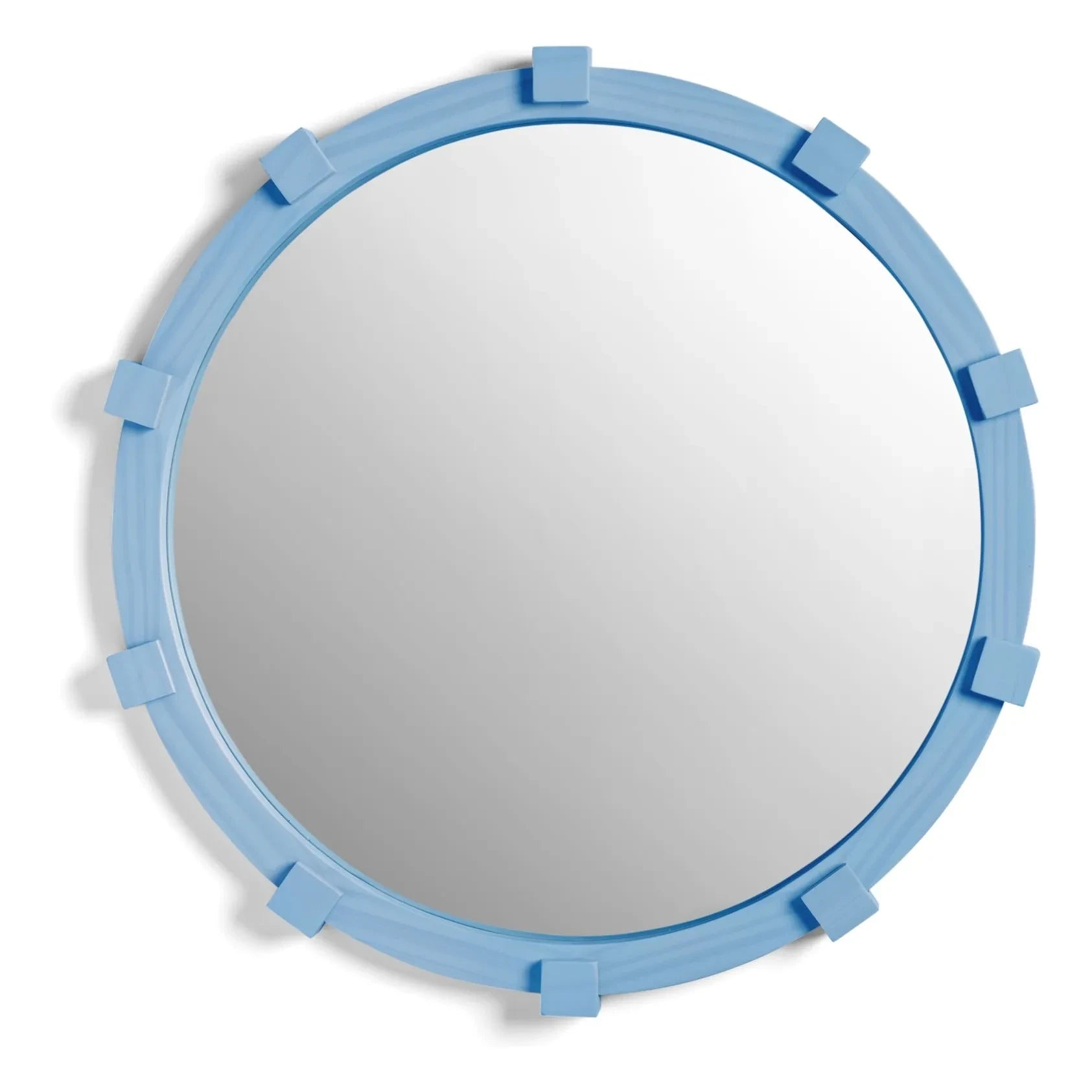 &Klevering - Chunk runder Spiegel | Blau