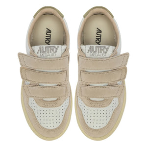 Autry - Kids Kidstripes Low Tricolor Wildleder-Sneaker | Hellkhaki