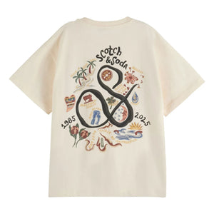 Scotch & Soda - 40 Jahre Jubiläums-T-Shirt | Ecru