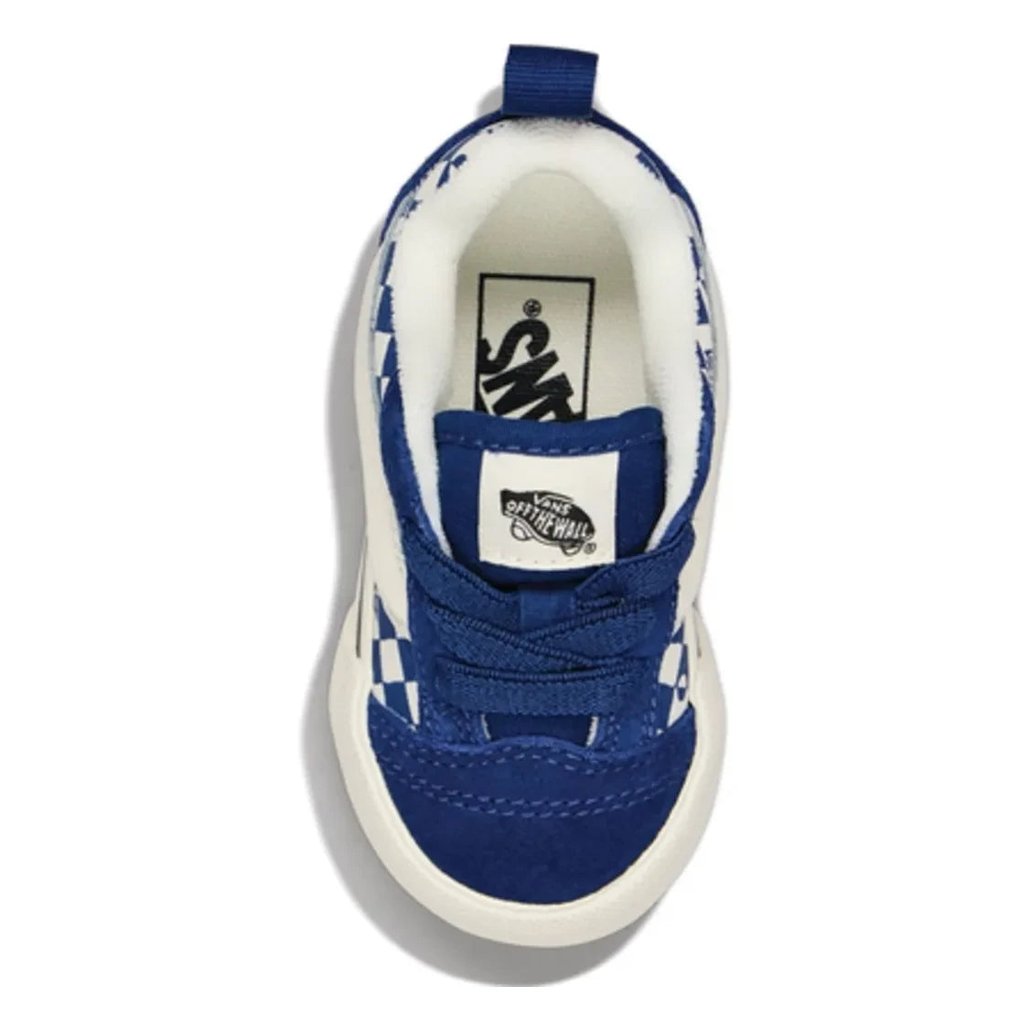 Vans – Knu Skool Geo Check mit elastischen Schnürsenkeln | Blau