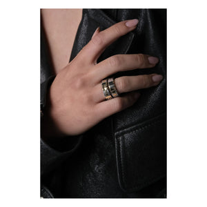 Sigal - Ring SIG 6 | Schwarz/Gold/Silber