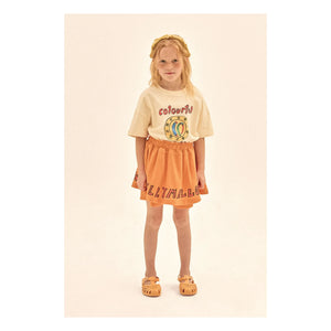 Jelly Mallow - Buntes Teller T-Shirt | Elfenbein
