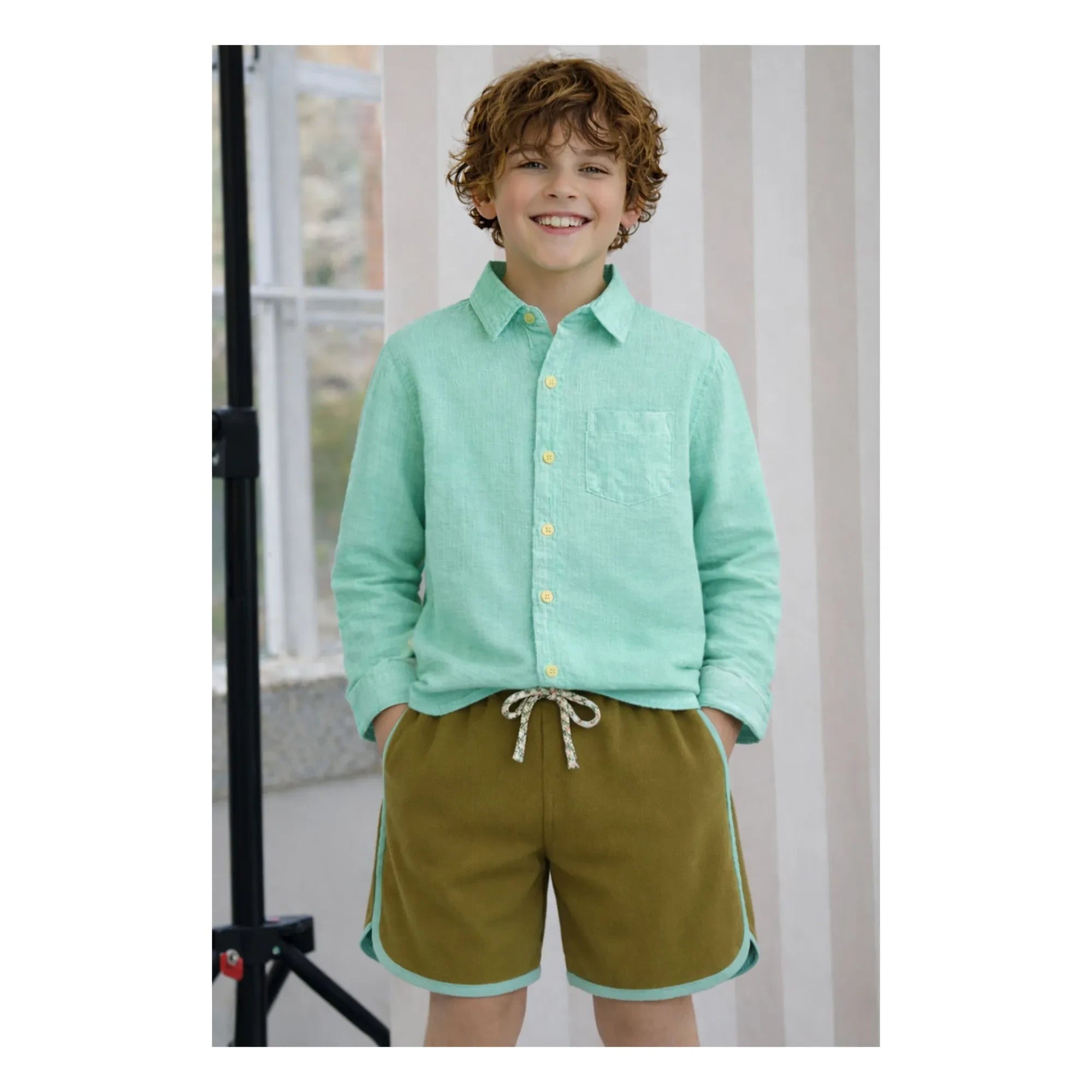 Lililotte - Constantin Bio-Baumwoll-Musselin-Hemd | Minzgrün