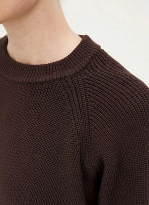 Noyoco - Oslo Pullover aus Merinowolle und Bio-Baumwolle | Braun