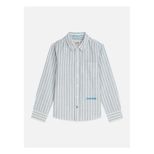 Scotch & Soda – Gestreiftes Leinenhemd | Hellblau