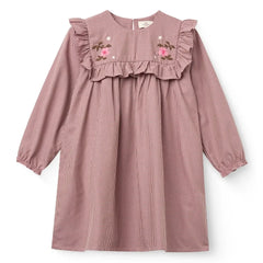 Copenhagen Colors - Besticktes kariertes Kleid | Rosa