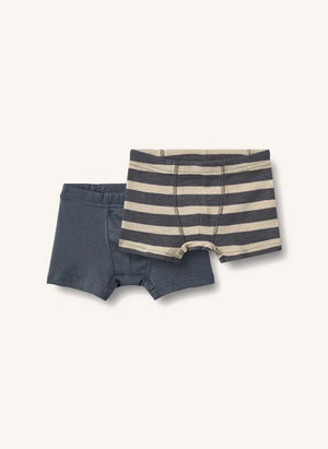 Wheat - 2'li Louis Coton Bio Boxer şort | Kömür grisi