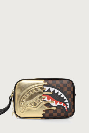 Sprayground - Brauner Kosmetiktasche mit Haifischen aus Paris 910B9343NSZ