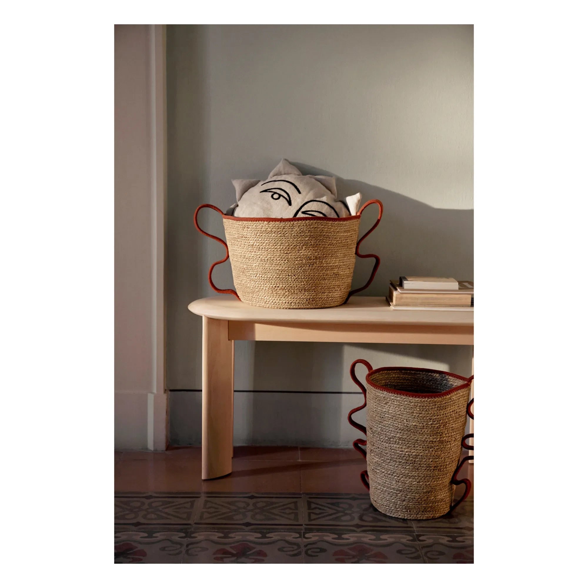Ferm Living - Verso Körbe - 2er-Set | Ziegelrot