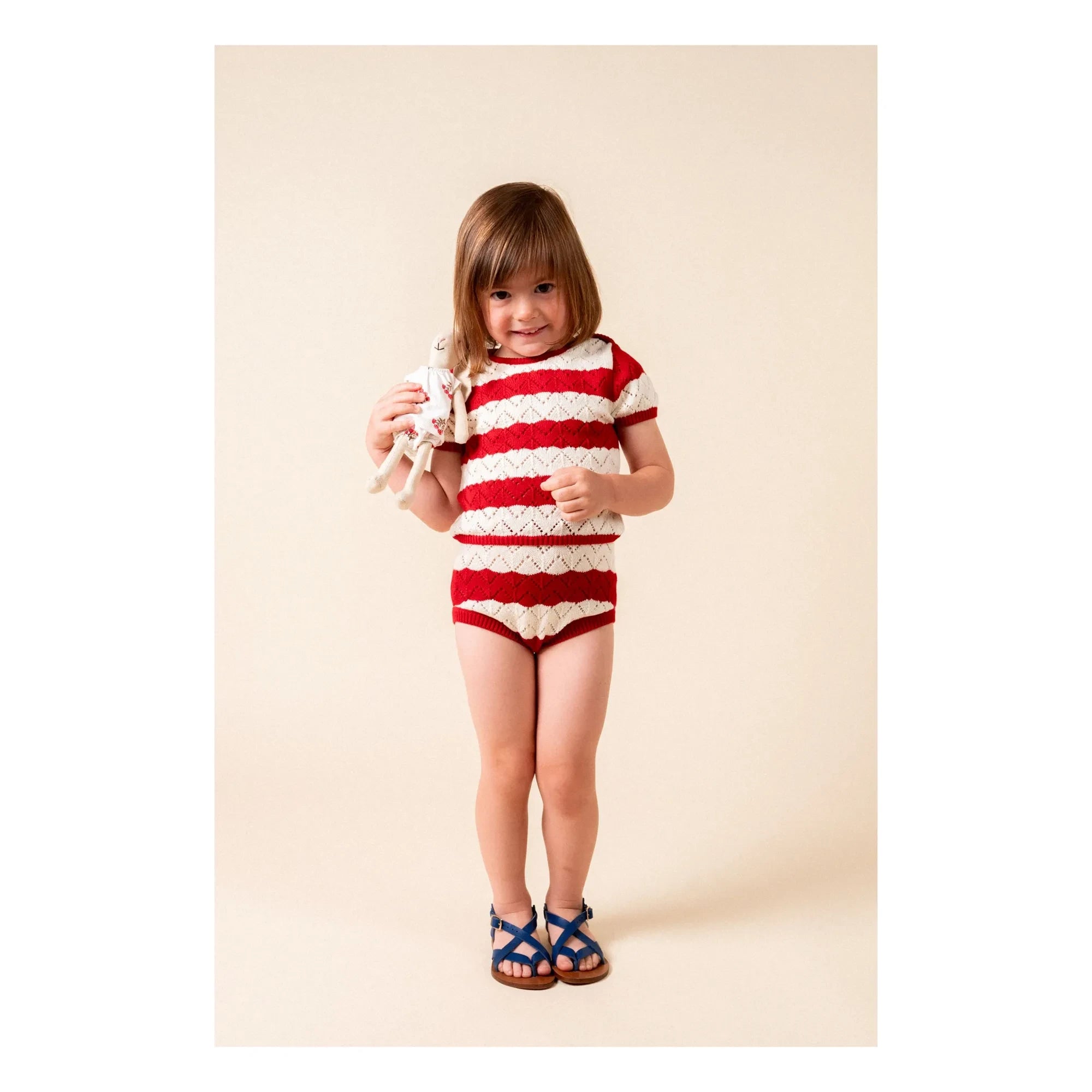 birinit - Bloomer Pointelle Chili Gestreift | Rot