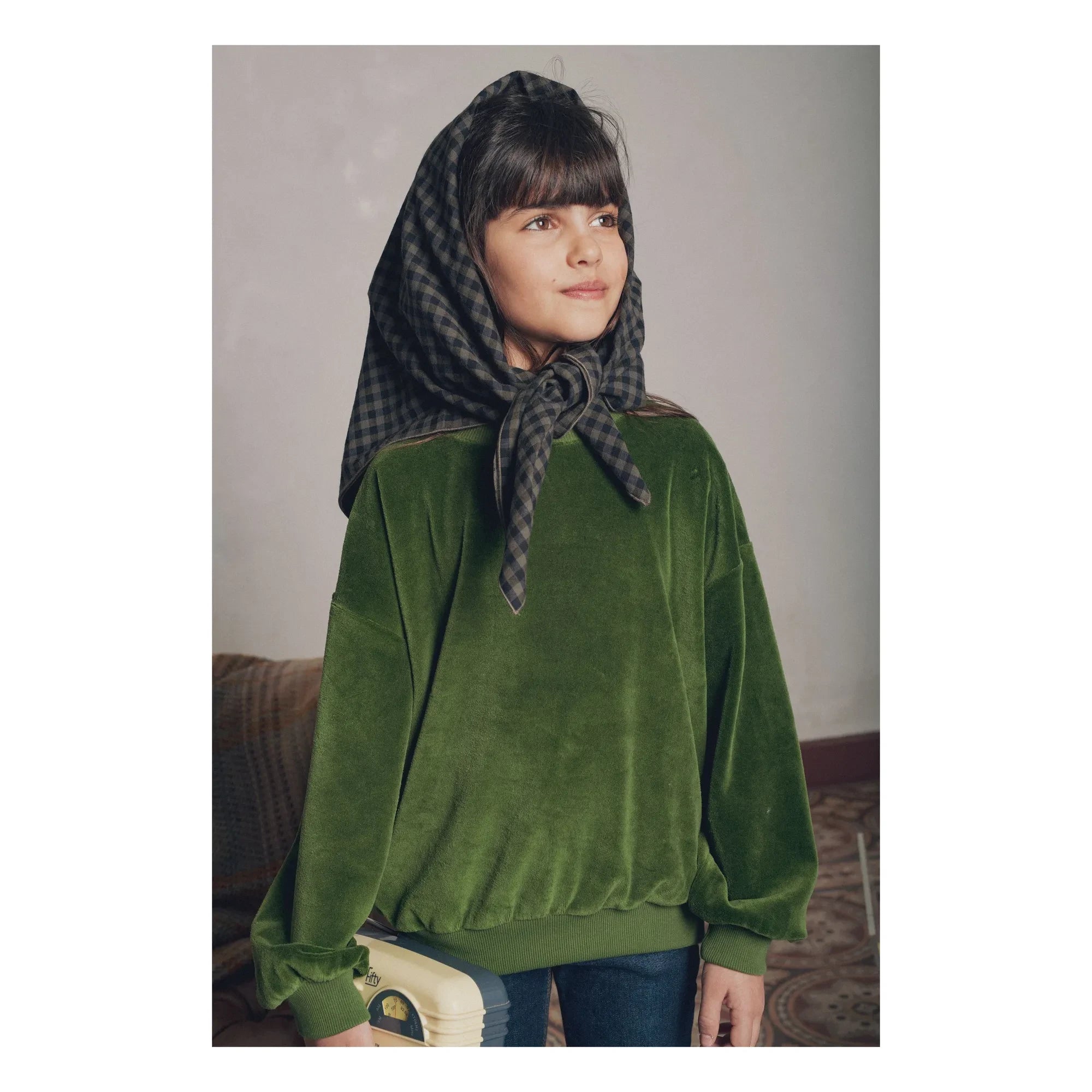Marlot Paris – Maxime Velours Sweatshirt | Grün