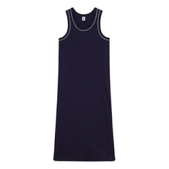 Petit Bateau - Glattes Ripp-Trägerkleid | Marineblau