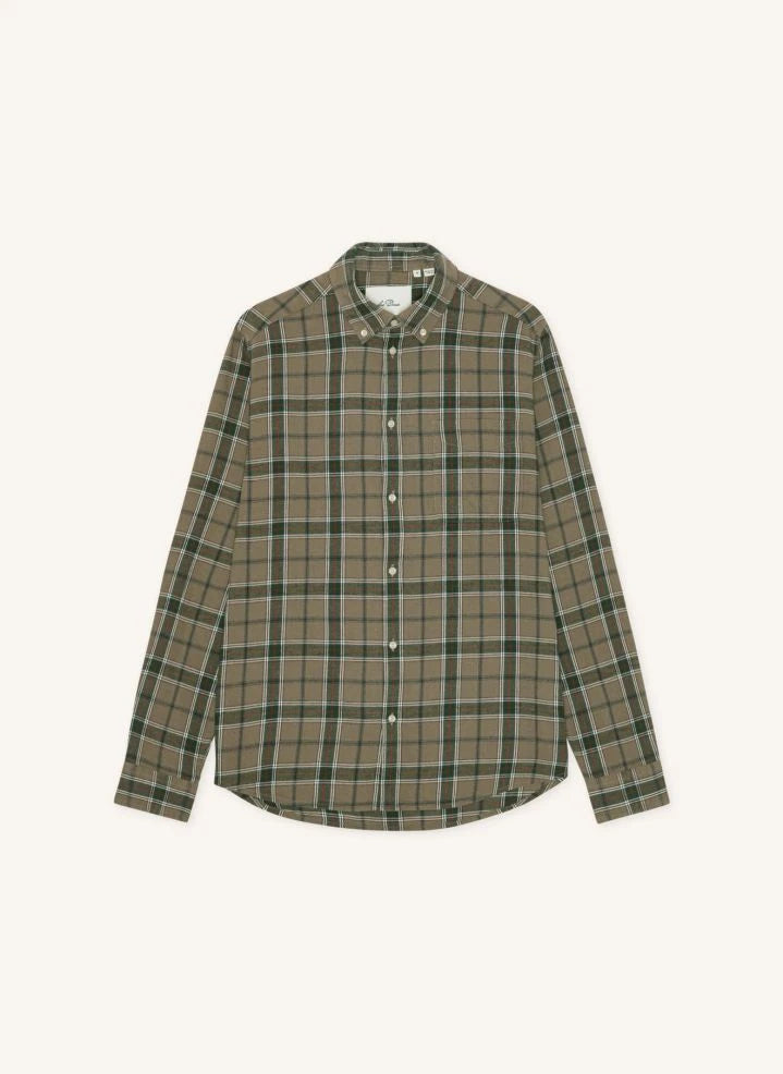 Les Deux - Vintage kariertes Hemd | Taupe brown
