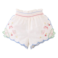 Gingersnaps - Jisoo Bestickte Baby Shorts | Weiß